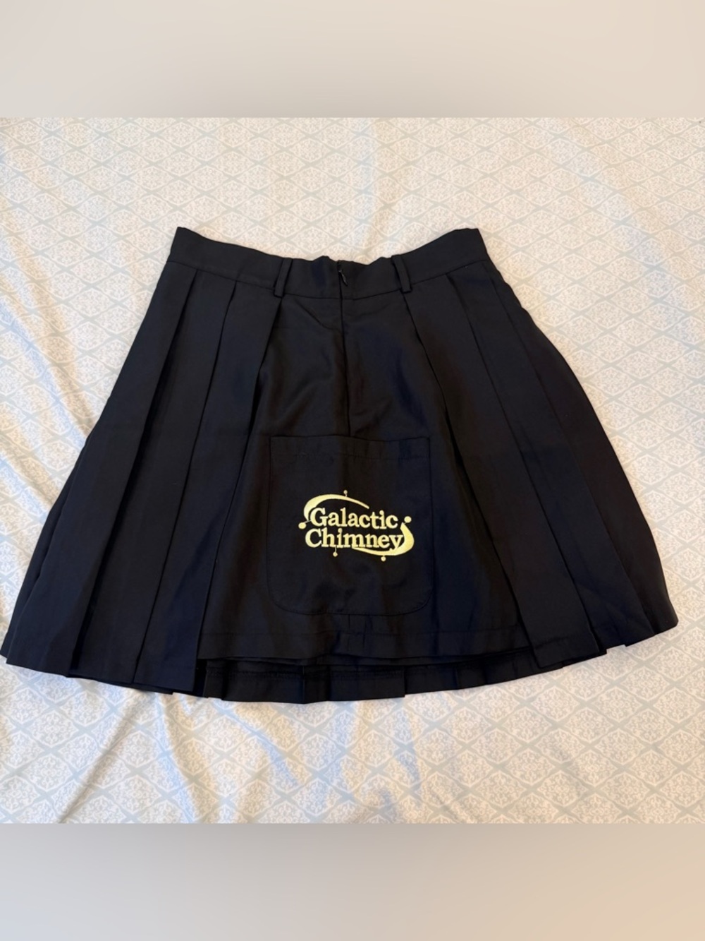 Black Pleated Mini Skirt High Waisted Tennis Schoolgirl Skater Skirt Size S